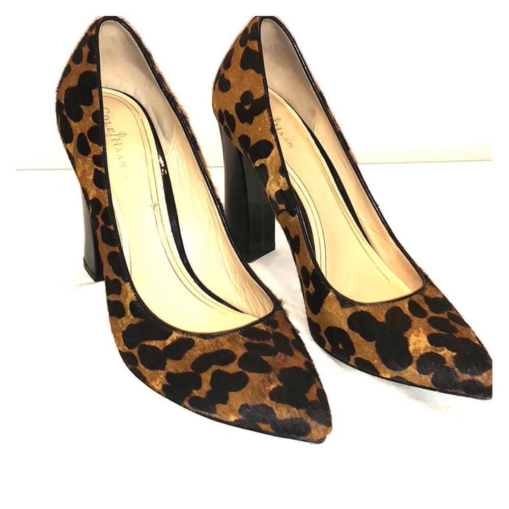 Cole Haan Leopard Fur Pumps